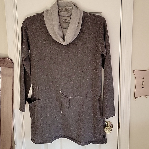 Wesc Tops - Gray Cowl Neck Sweater with Pocket